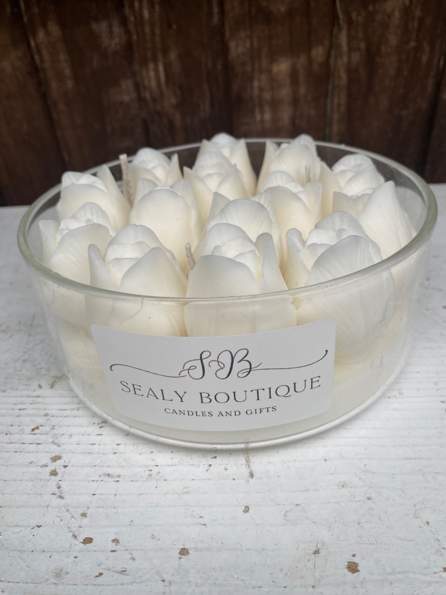 Large Glass Tulip Candle