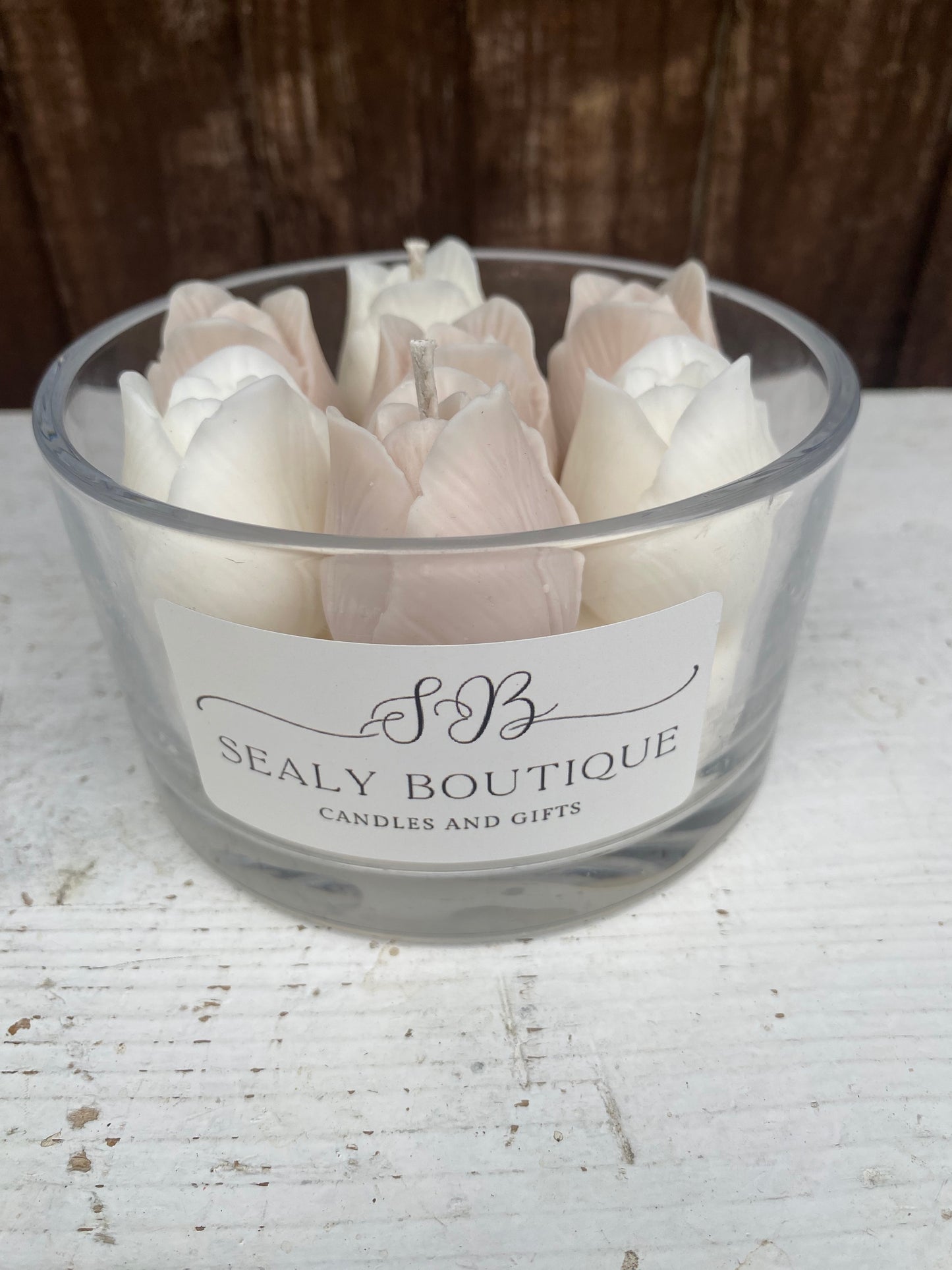 Medium Glass Tulip Candle