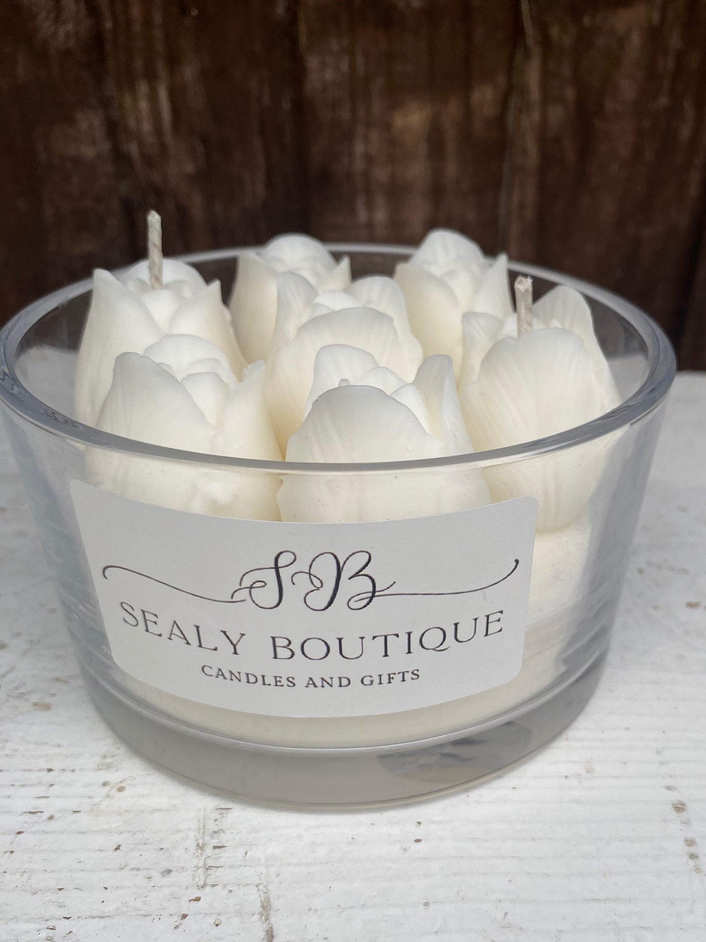 Medium Glass Tulip Candle