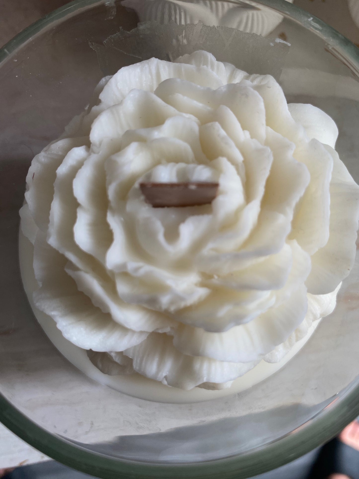 Glass jar with lid - Rose design